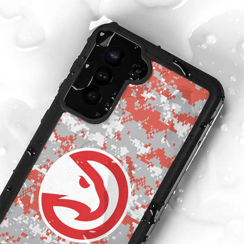 NBA Atlanta Hawks Digi Camo Galaxy S24 Plus Waterproof Case